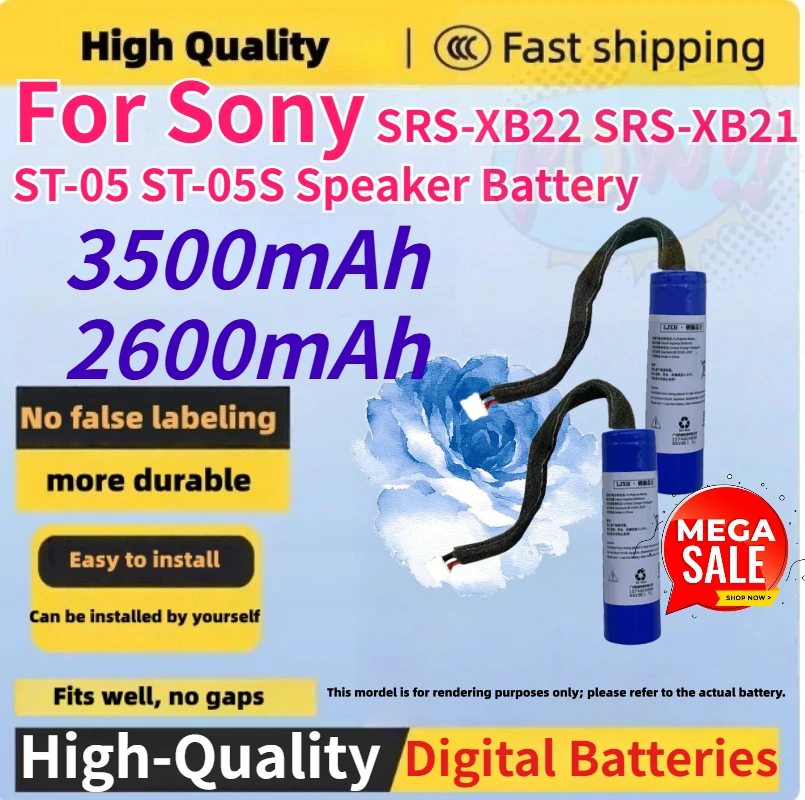 High-Quality 3500mAh/2600mAh ST-05 Rechargeable Battery for Sony SRS-XB22 SRS-XB21 ST-05 ST-05S Speaker Battery In Stock
High-Quality 3500mAh/2600mAh ST-05 Rechargeable Battery for Sony SRS-XB22 SRS-XB21 ST-05 ST-05S Speaker Battery In Stock