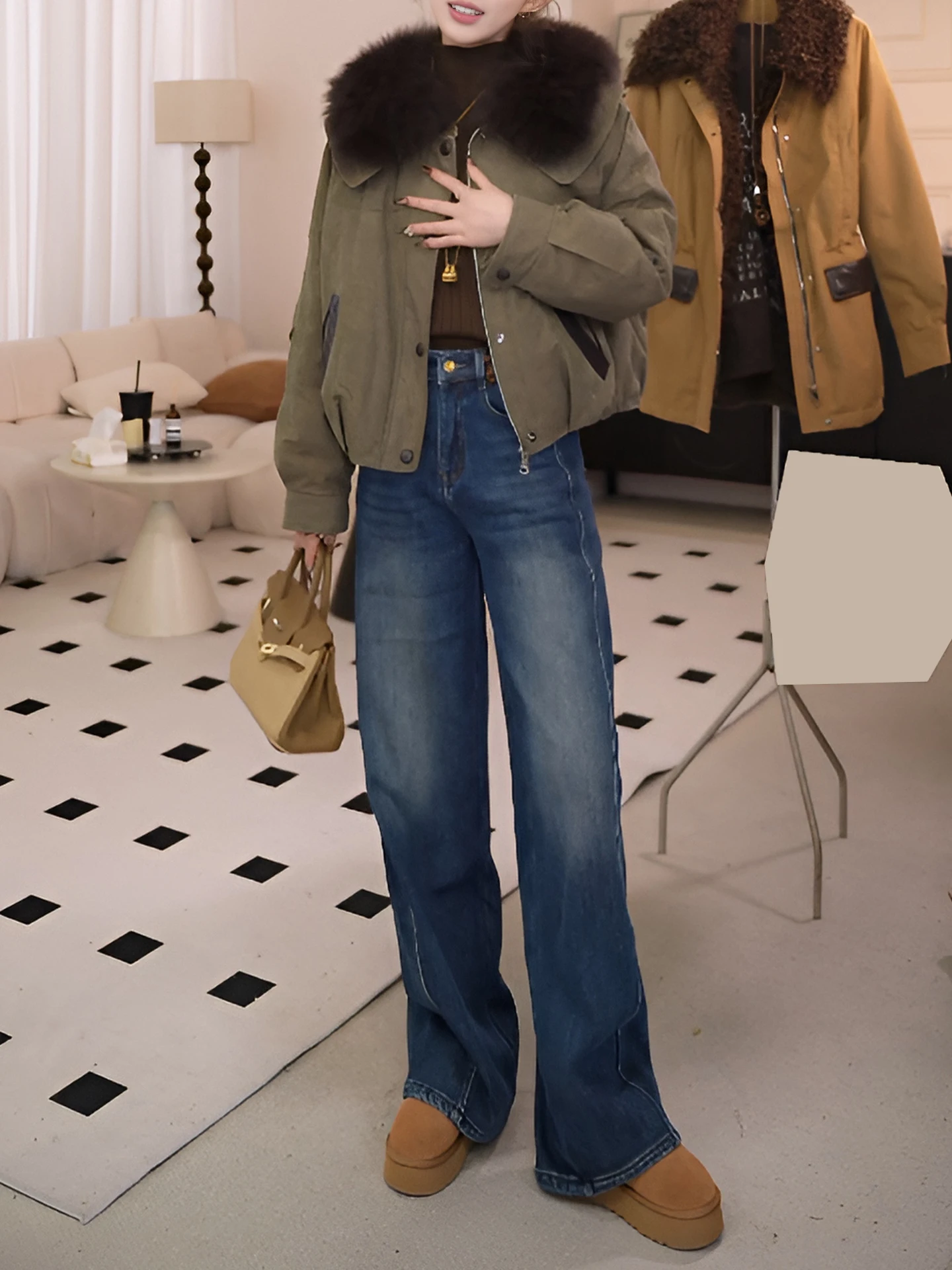 Женская повседневная парка: утепленная зимняя куртка с меховым воротником, модный городской стиль, укороченная, на молнии
Женская повседневная парка: утепленная зимняя куртка с меховым воротником, модный городской стиль, укороченная, на молнии