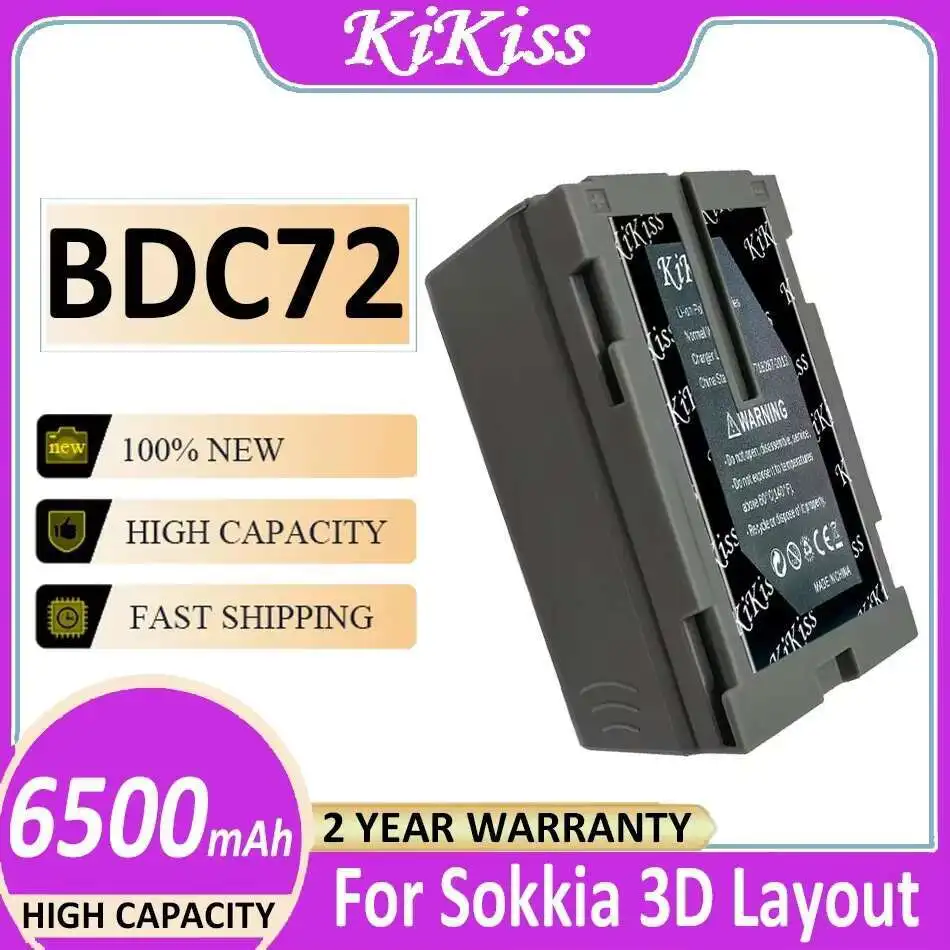 6500Mah BDC72 Battery For Sokkia 3D Pipe Laser TP-L6 Topcon Total Station GM-52 RC-5 Layout Navigator LN-150 Fast Charging 
6500Mah BDC72 Battery For Sokkia 3D Pipe Laser TP-L6 Topcon Total Station GM-52 RC-5 Layout Navigator LN-150 Fast Charging
