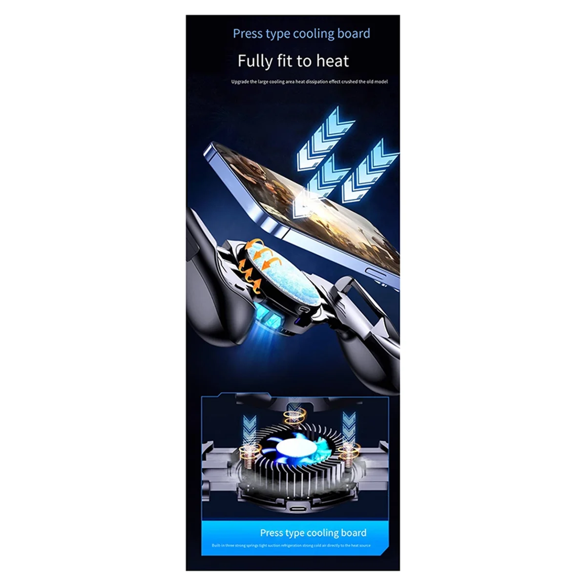 Mobile Phone Semiconductor Refrigeration Cooling Radiator Mobile Phone Game Fan Back Clip Handle Jk01S
Mobile Phone Semiconductor Refrigeration Cooling Radiator Mobile Phone Game Fan Back Clip Handle Jk01S