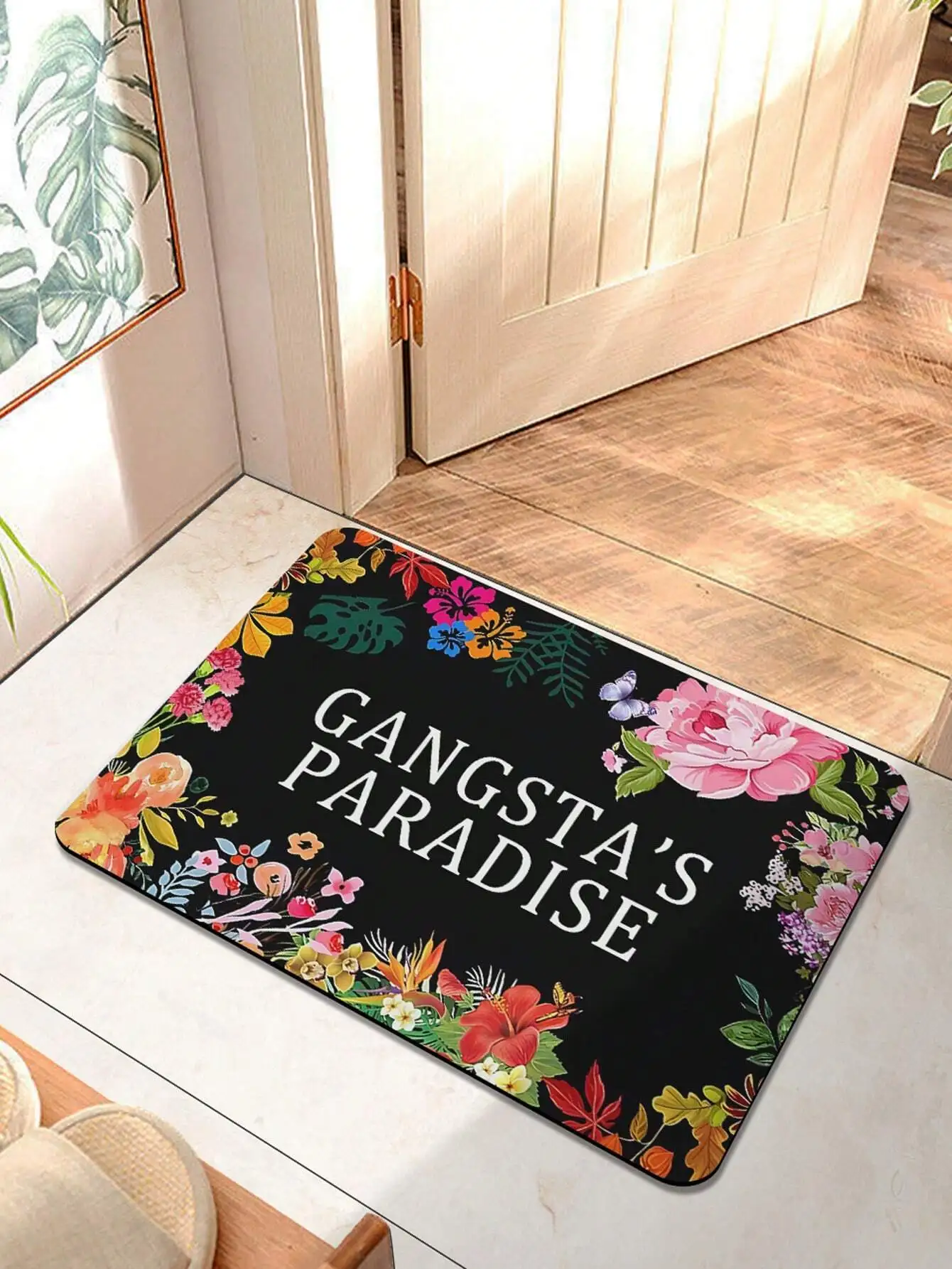 1pc Door Mat With Flower And Text Printed Pattern ,Room Decor Studio ghibil room decor Cat rug Entrance mat Kuromi rug Bath matt
1pc Door Mat With Flower And Text Printed Pattern ,Room Decor Studio ghibil room decor Cat rug Entrance mat Kuromi rug Bath matt
