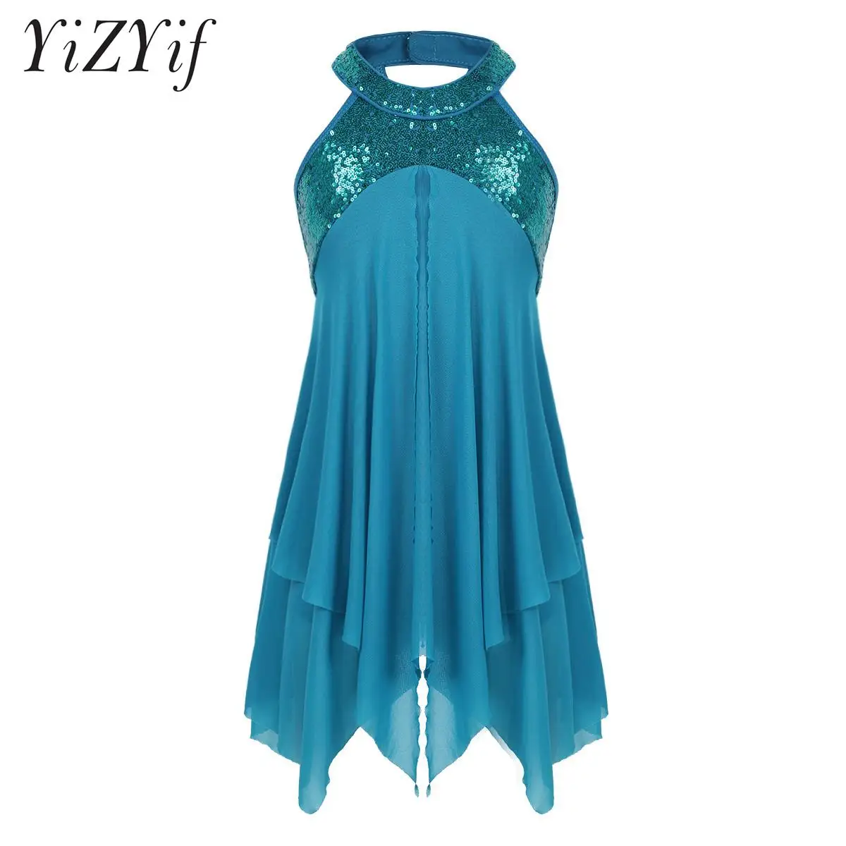 Kids Girls Lyrical Dance Performance Flowy Dress Sequins Halterneck Modern Ballet Leotard Dancewear Figure Skating Costume
Kids Girls Lyrical Dance Performance Flowy Dress Sequins Halterneck Modern Ballet Leotard Dancewear Figure Skating Costume