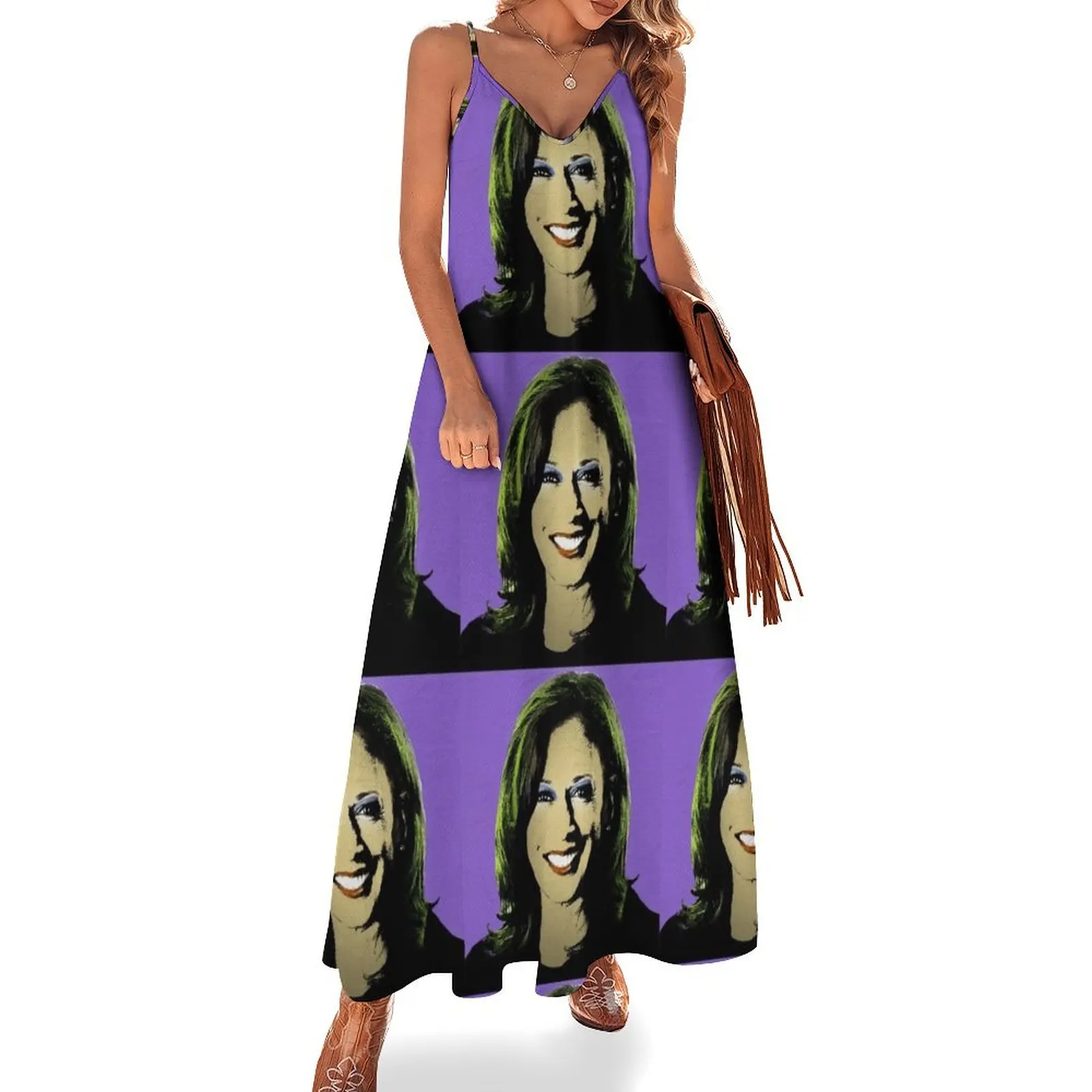Kamala Harris Pop Art Portrait (Purple & Green) Sleeveless Dress dress party night Long dresses dresses for women evening dress
Kamala Harris Pop Art Portrait (Purple & Green) Sleeveless Dress dress party night Long dresses dresses for women evening dress