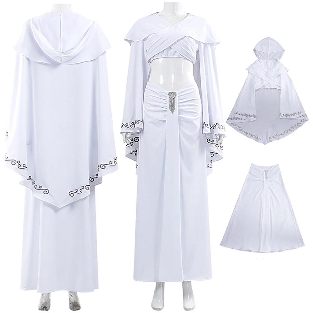 Fancy Dress Padme Cosplay Amidala For Women Bare Midriff White Dress Movie Space Battle Costume Adult Woman Party Outfits
Fancy Dress Padme Cosplay Amidala For Women Bare Midriff White Dress Movie Space Battle Costume Adult Woman Party Outfits