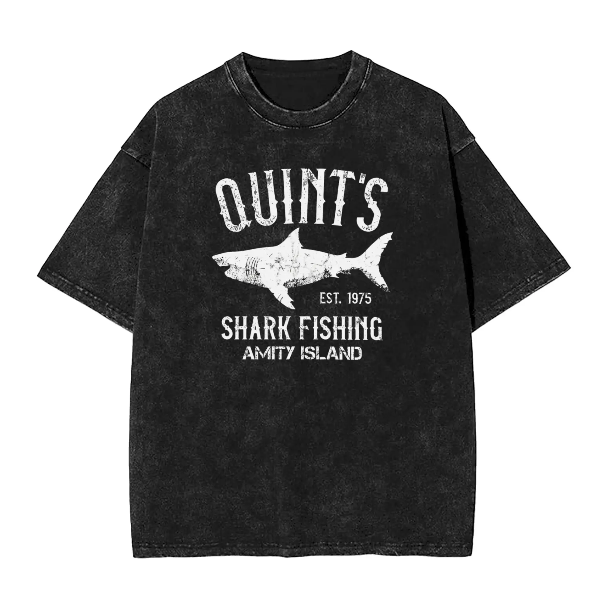 Мужская и женская футболка Quints Shark JAWS Amity 1975, потертые футболки, модные крутые летние футболки, винтажные простые хлопковые топы больших размеров
Мужская и женская футболка Quints Shark JAWS Amity 1975, потертые футболки, модные крутые летние футболки, винтажные простые хлопковые топы больших размеров