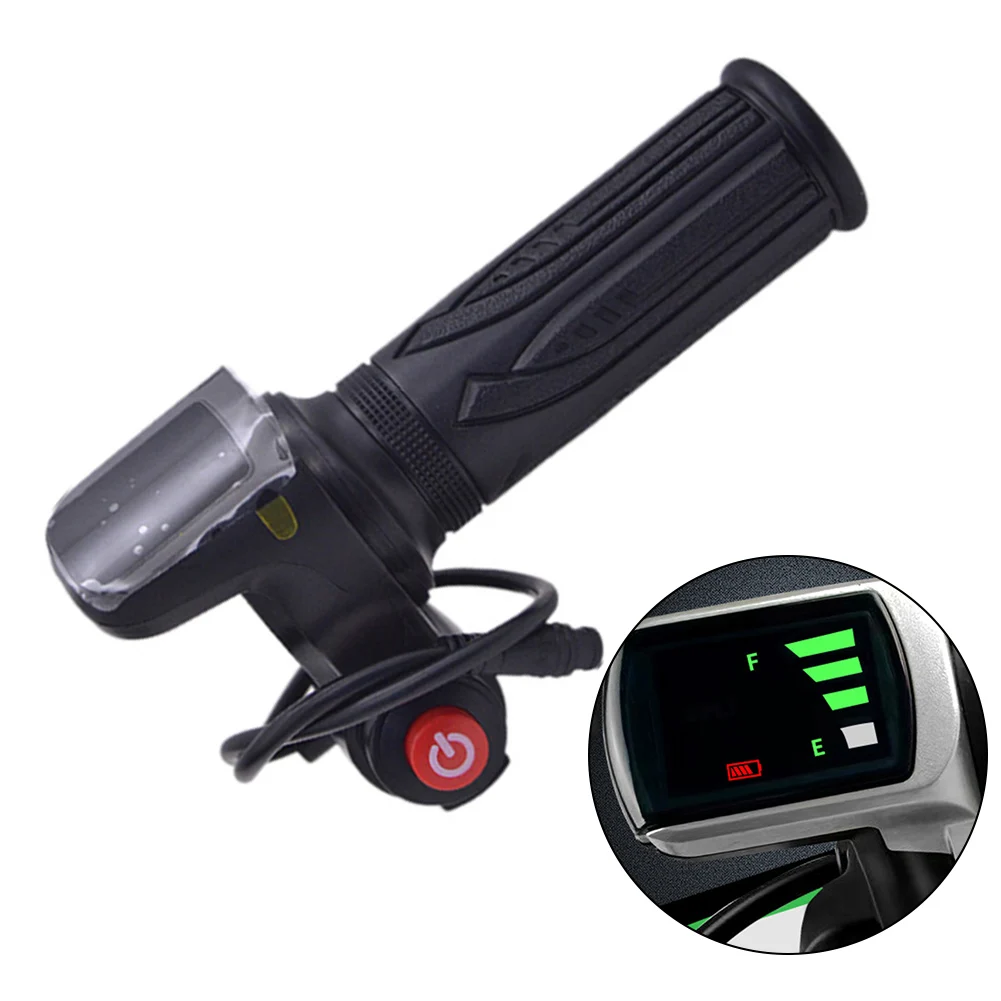 1 Pair E-Bike Throttle Grip 48V Electric Scooter Handlebar With Display Buttom Start For E-Scooter Wist E-Bike With 7/8inch 22MM
1 Pair E-Bike Throttle Grip 48V Electric Scooter Handlebar With Display Buttom Start For E-Scooter Wist E-Bike With 7/8inch 22MM