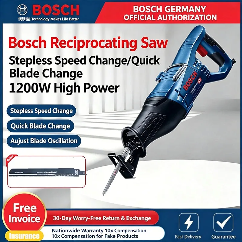 Bosch GSA120 Electric Reciprocating Saw Compact High-Powered Metal and Wood Cutting Saw GSA 12–30 BOSCH Saw Power Tools
Bosch GSA120 Electric Reciprocating Saw Compact High-Powered Metal and Wood Cutting Saw GSA 12–30 BOSCH Saw Power Tools
