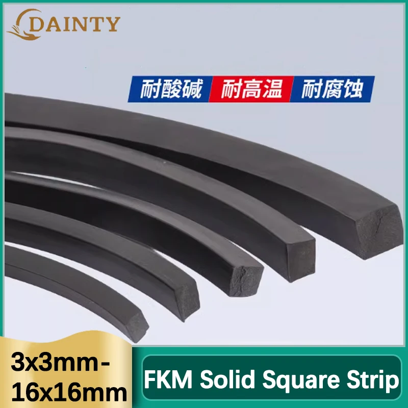 Black Square FKM Fluorine Rubber Strip Acid Alkali Corrosion High Temp Oil Resistant Solid Not Foaming Seal Fluororubber Strip
Black Square FKM Fluorine Rubber Strip Acid Alkali Corrosion High Temp Oil Resistant Solid Not Foaming Seal Fluororubber Strip