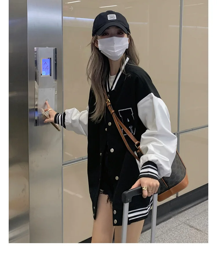 Gadotboutique Fall Fashion Bomber Jackets for Women Streetwear Baseball Uniform Oversized Coat Jackets and Coats Loose student
Gadotboutique Fall Fashion Bomber Jackets for Women Streetwear Baseball Uniform Oversized Coat Jackets and Coats Loose student