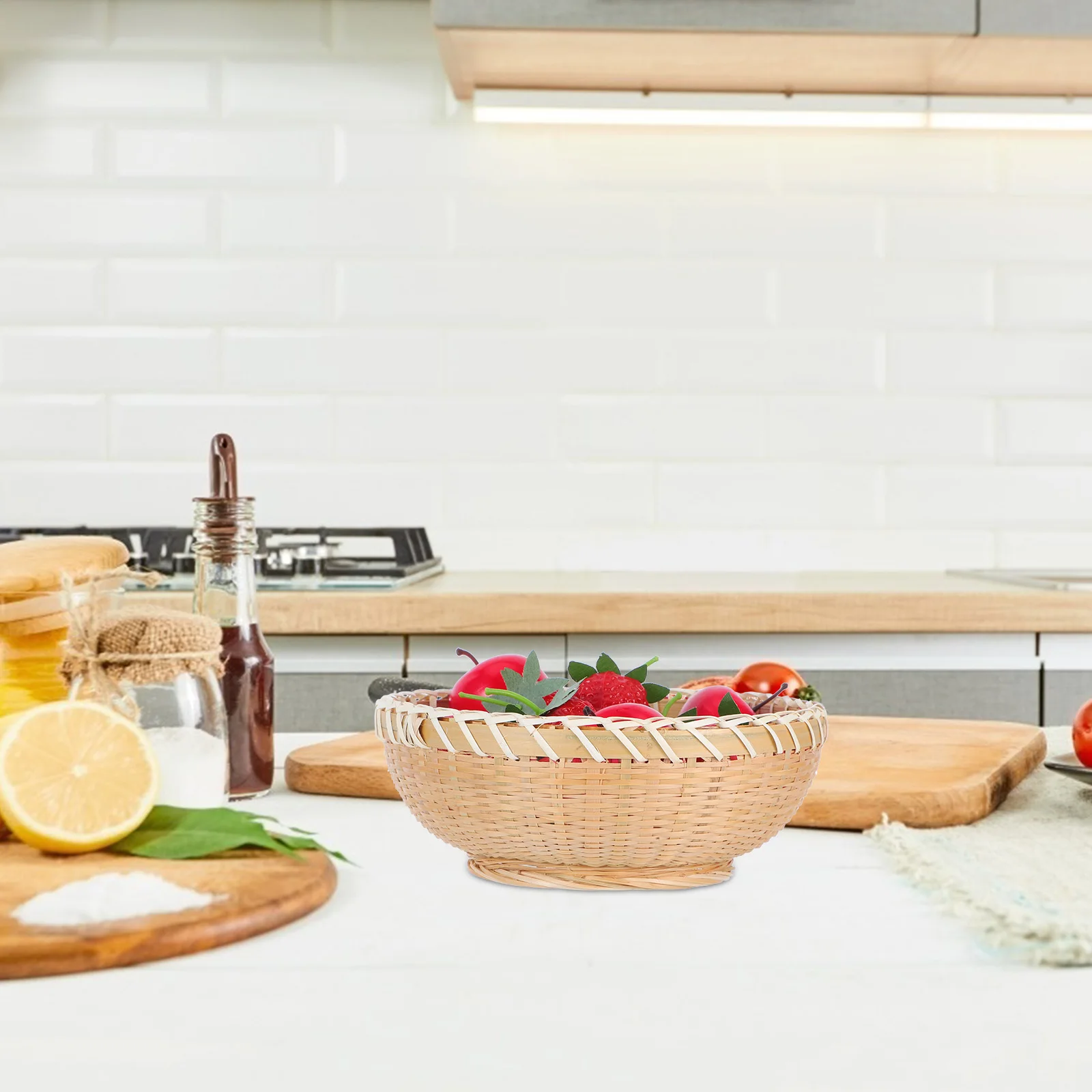 Bamboo Storage Round Woven Kitchen Fruit Bread Holder Handmade Pantry Small Rattan Woven Fruits Basket Basket
Bamboo Storage Round Woven Kitchen Fruit Bread Holder Handmade Pantry Small Rattan Woven Fruits Basket Basket
