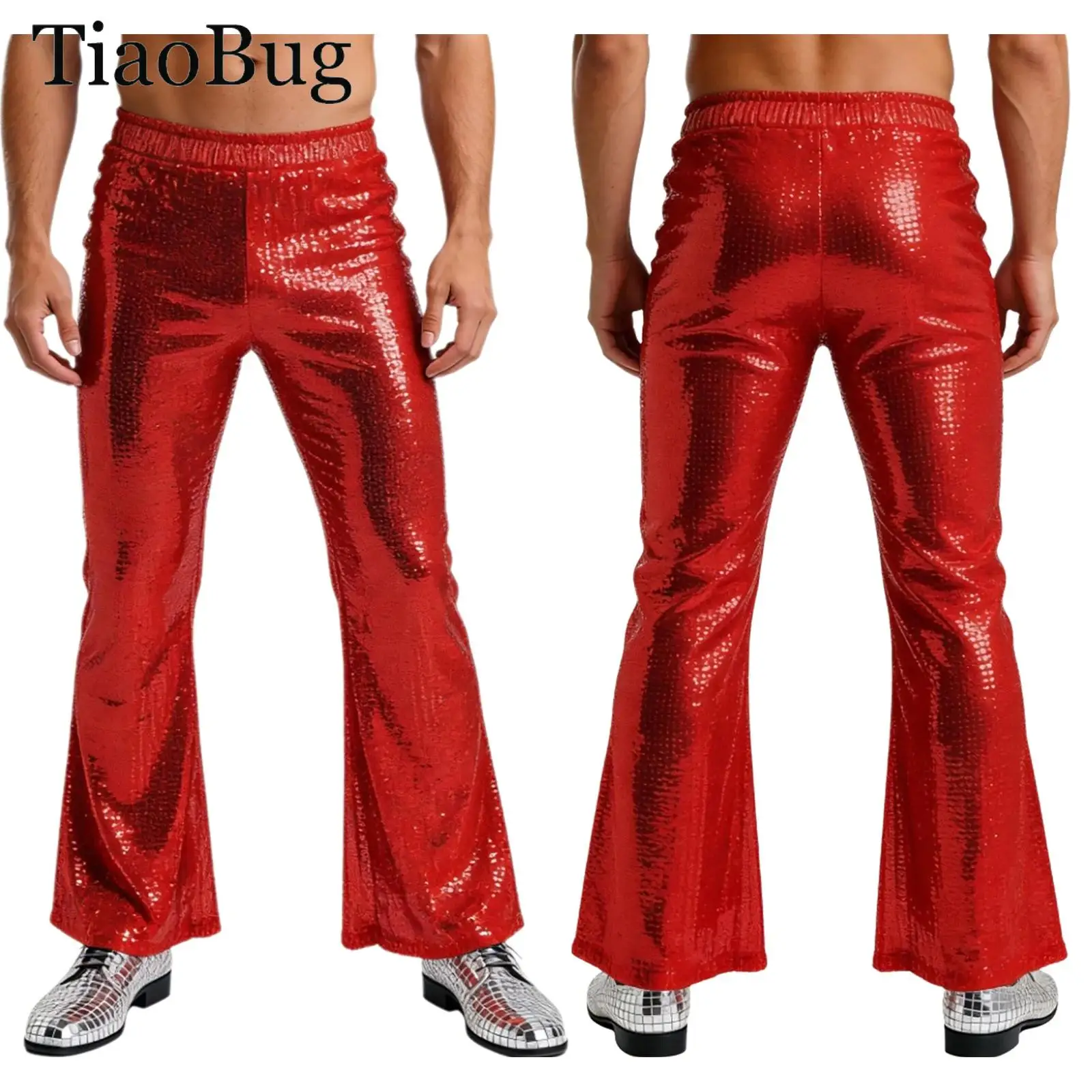 Mens Shiny Sequins Pants Disco Jazz Dance Pants Trousers High Waist Fully Lining Loose Wide Leg Bling Pants Raves Party Clubwear
Mens Shiny Sequins Pants Disco Jazz Dance Pants Trousers High Waist Fully Lining Loose Wide Leg Bling Pants Raves Party Clubwear