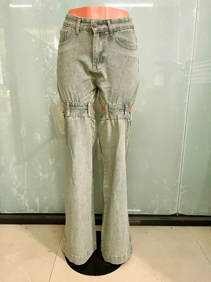 Women's High Street Fashion Retro Washed Hollow Out Jeans Personalized New Female Vintage Show Legs Sexy Nightclub Denim Pants
Women's High Street Fashion Retro Washed Hollow Out Jeans Personalized New Female Vintage Show Legs Sexy Nightclub Denim Pants