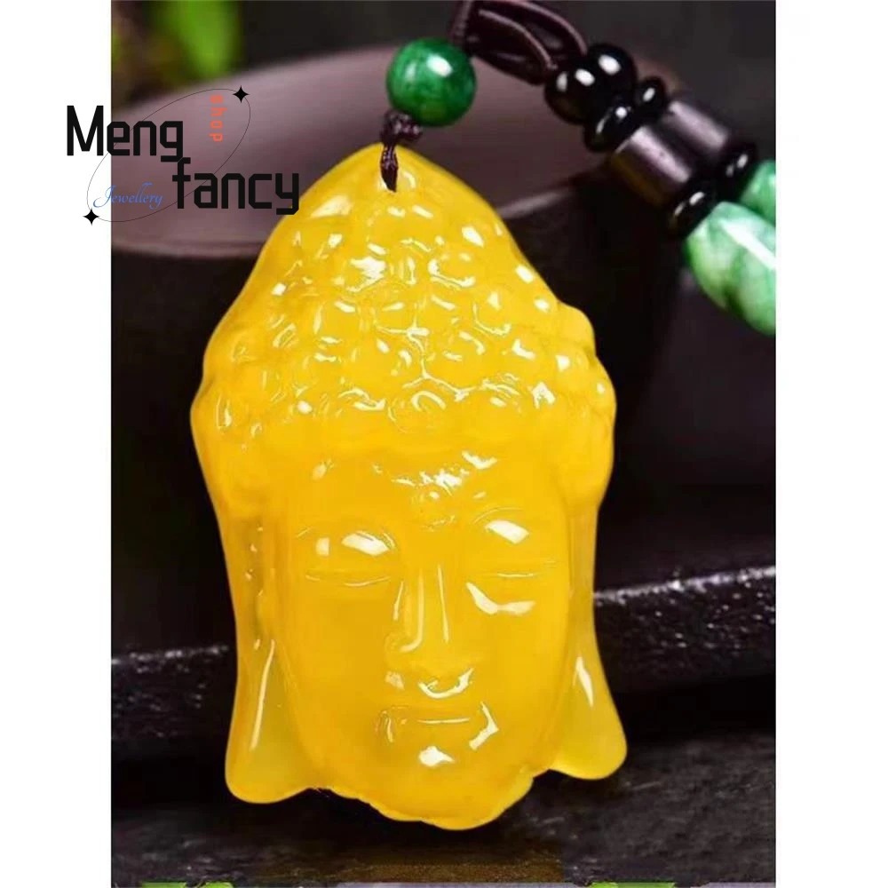 Chicken Oil Yellow Amber Pendant, Large Sun Buddha Robe Chain, Amber Exquisite Pendant, Men's And Women's Necklaces Elegant
Chicken Oil Yellow Amber Pendant, Large Sun Buddha Robe Chain, Amber Exquisite Pendant, Men's And Women's Necklaces Elegant