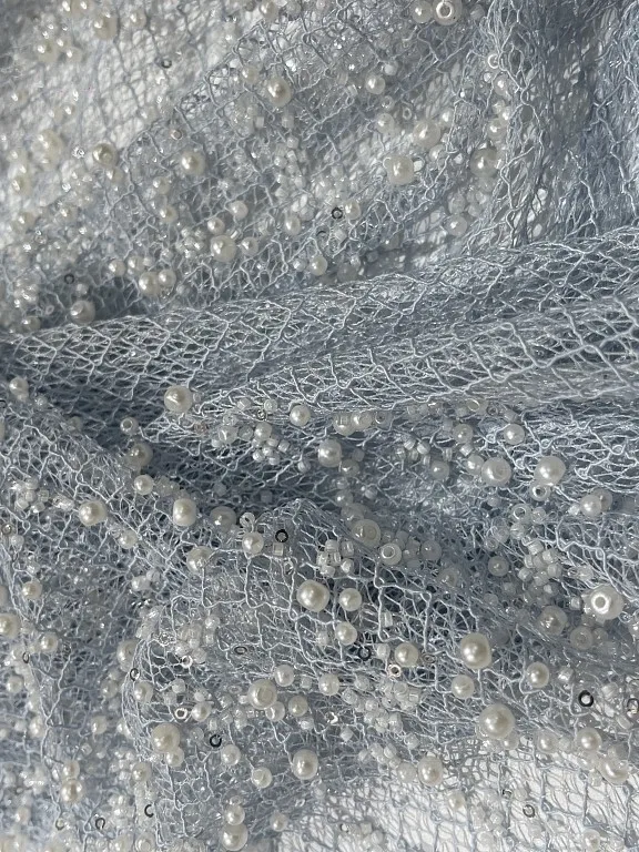 Niche Designer Tailor Haze Blue Lace Fabric Bottom Pearl Embroidered Evening Dress Socialite Style
Niche Designer Tailor Haze Blue Lace Fabric Bottom Pearl Embroidered Evening Dress Socialite Style