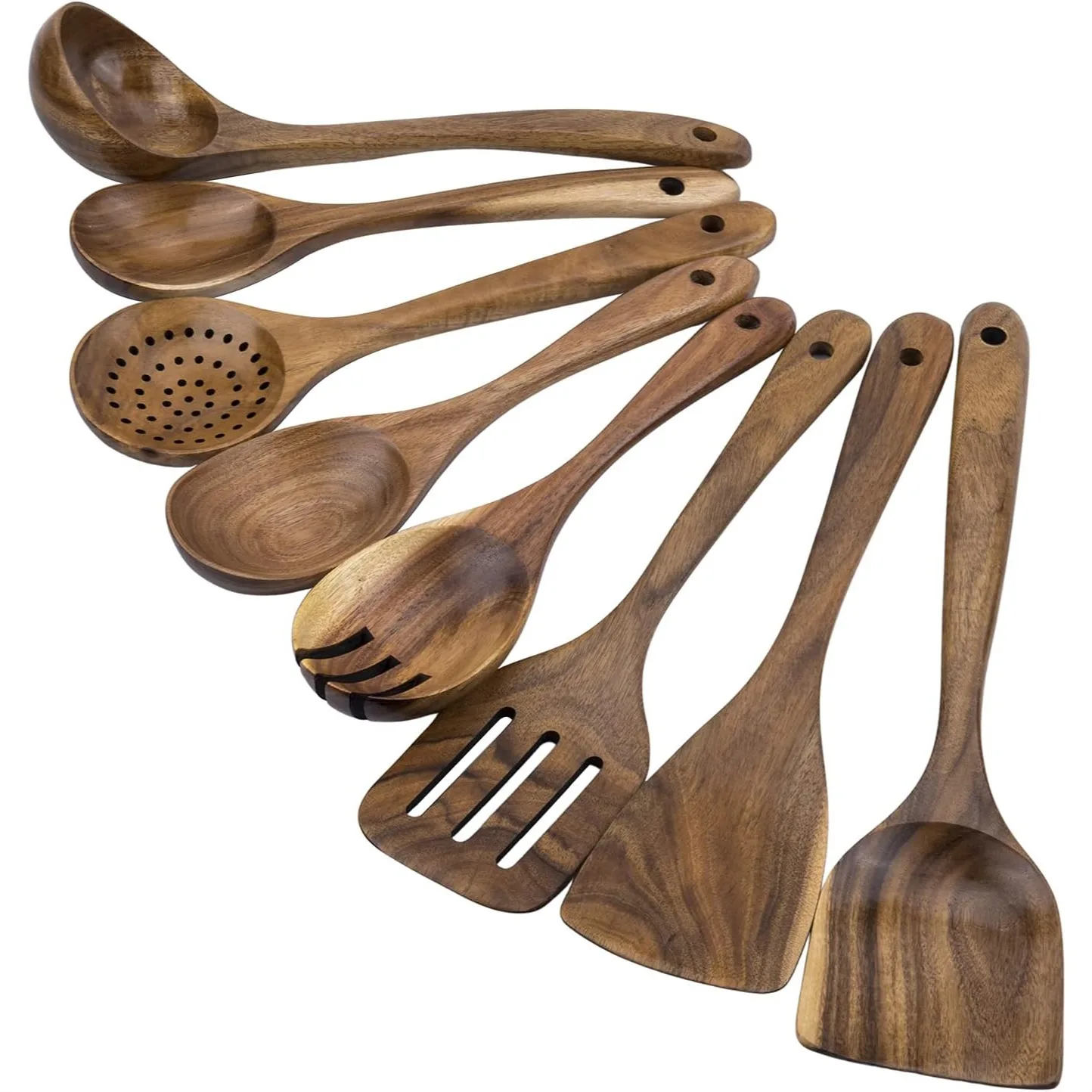 Teak Wood Cooking Utensil Set, 8-Piece Heat Resistant Spoons for Non-Stick Cookware, Lightweight & Sturdy Kitchen Tools
Teak Wood Cooking Utensil Set, 8-Piece Heat Resistant Spoons for Non-Stick Cookware, Lightweight & Sturdy Kitchen Tools