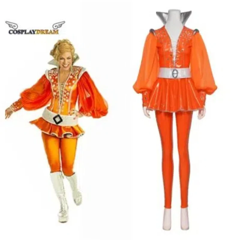 Musical Mamma Mia Here We Go Again Cosplay Costume Orange Suit Performance Stage Costume Deluxy Outfit for Women
Musical Mamma Mia Here We Go Again Cosplay Costume Orange Suit Performance Stage Costume Deluxy Outfit for Women