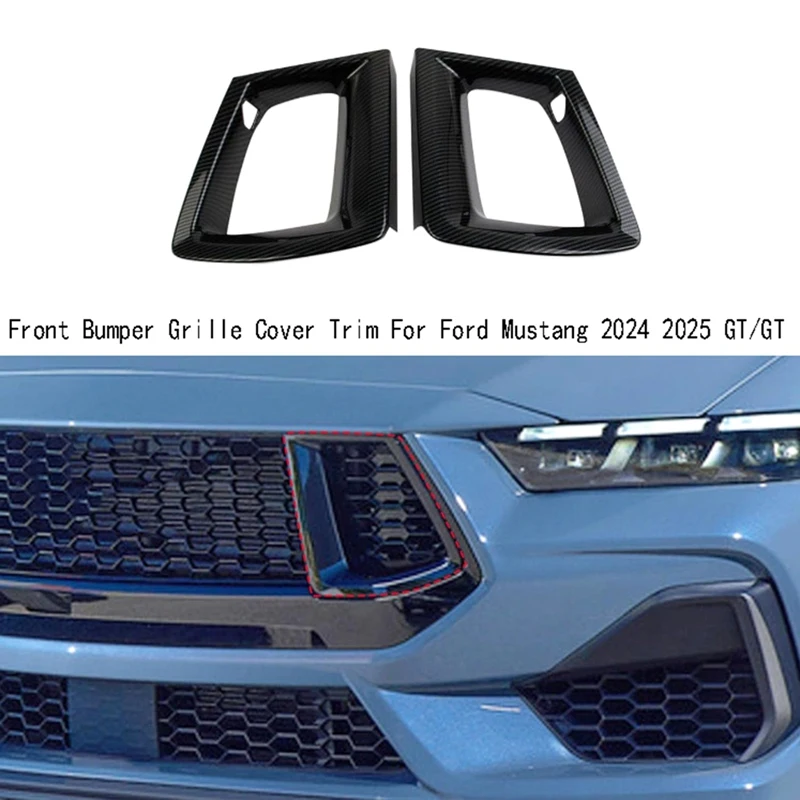 1Pair Front Bumper Grille Cover Trim For Ford Mustang 2024 2025 GT/GT Carbon Fiber
1Pair Front Bumper Grille Cover Trim For Ford Mustang 2024 2025 GT/GT Carbon Fiber