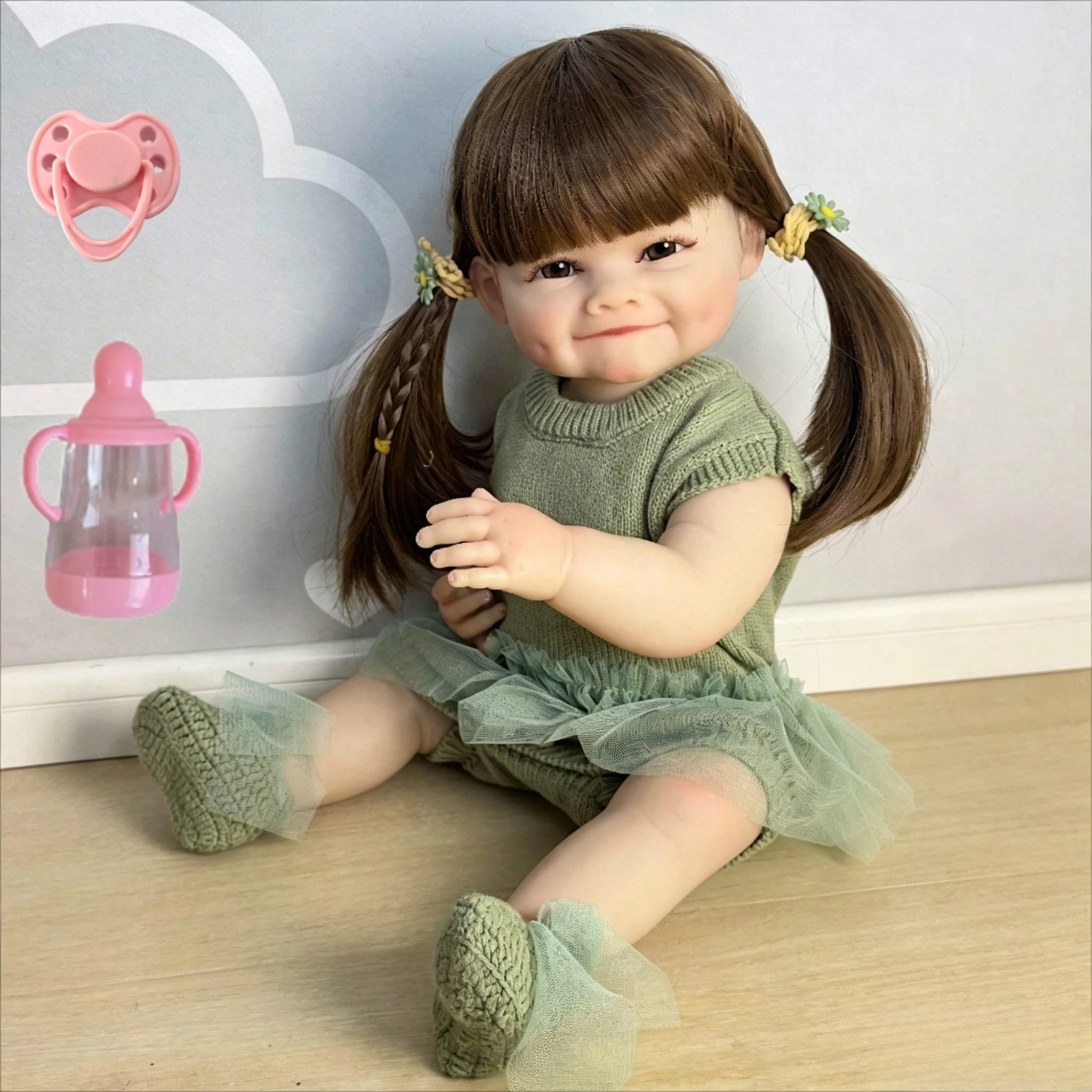 BZDOLL 55CM 22Inch Full Soft Vinyl Reborn Doll, Lifelike Newborn, Dress Up Toy & Birthday Gift
BZDOLL 55CM 22Inch Full Soft Vinyl Reborn Doll, Lifelike Newborn, Dress Up Toy & Birthday Gift
