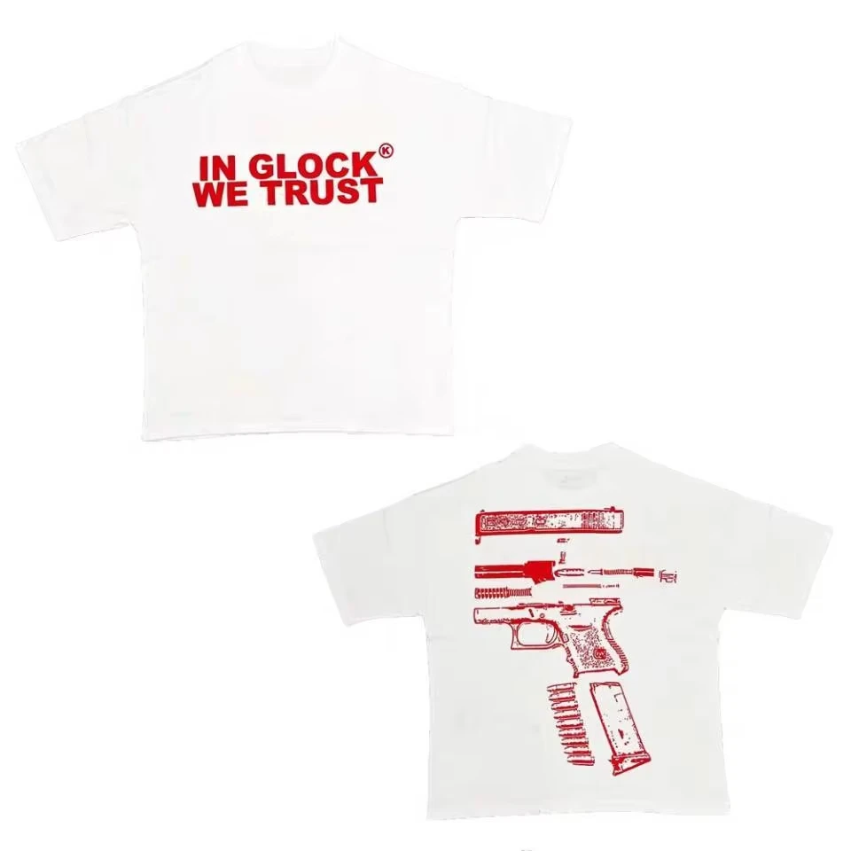 Fashion Brand T-shirts IN GLOCK WE TRUST Letter Printed Short-sleeve Oversized Cotton T-shirt for Men and Women Tops Tees Kixkz
Fashion Brand T-shirts IN GLOCK WE TRUST Letter Printed Short-sleeve Oversized Cotton T-shirt for Men and Women Tops Tees Kixkz