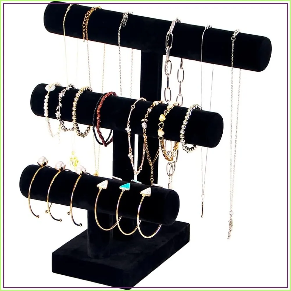 T Bar Bracelet Display Stand, Jewelry Organizer for Necklace Bangle Scrunchie Watch
T Bar Bracelet Display Stand, Jewelry Organizer for Necklace Bangle Scrunchie Watch