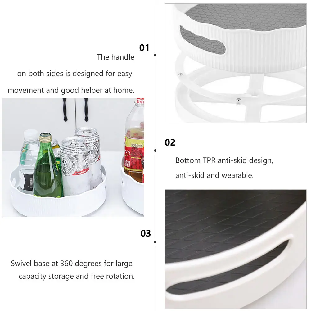 1pc Rotating Storage Rack Kitchen Organizer Multifunction Seasoning Box Bathroom Holder 360 Degree Swivel Base Large
1pc Rotating Storage Rack Kitchen Organizer Multifunction Seasoning Box Bathroom Holder 360 Degree Swivel Base Large