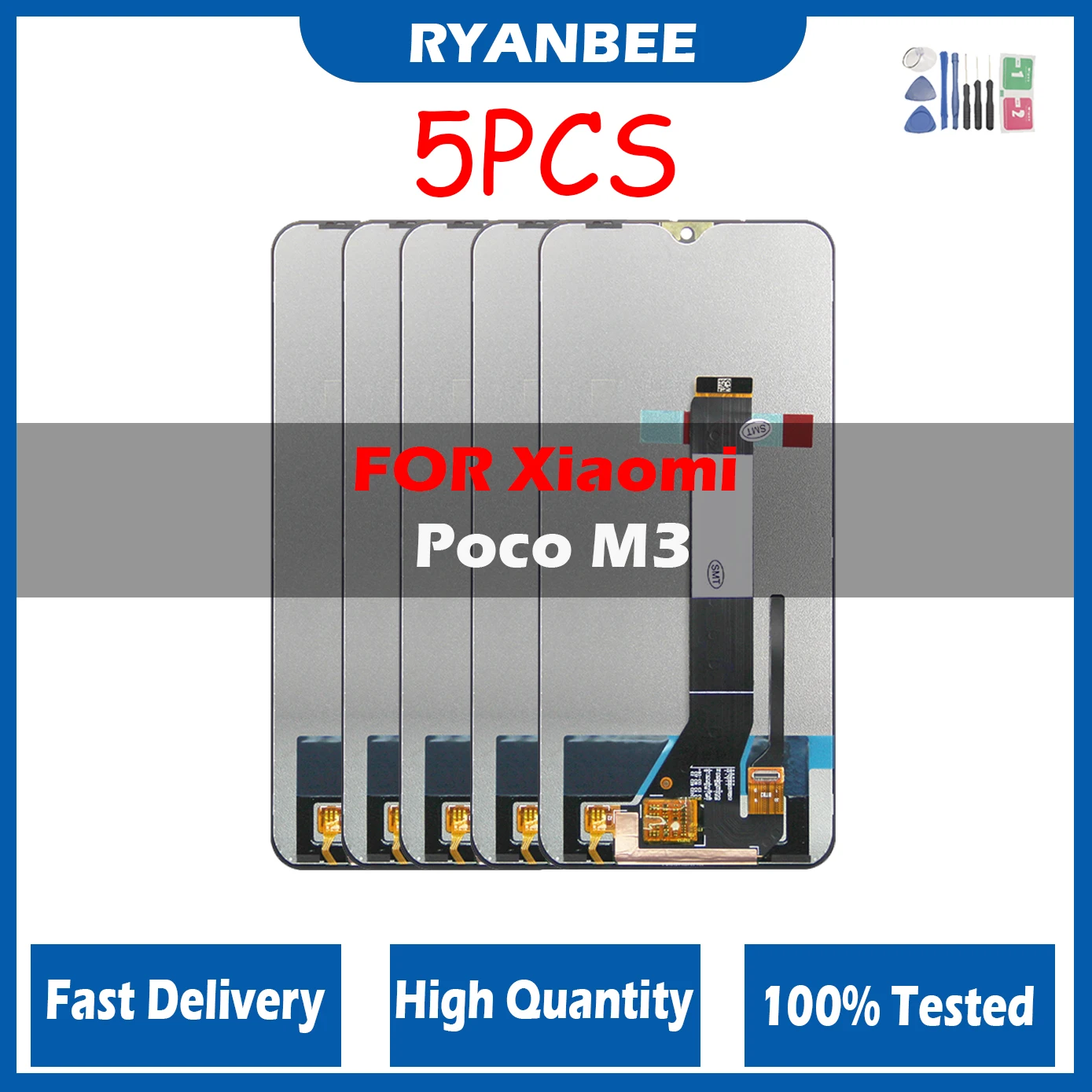 5Pcs/Lot 6.53" LCD For Xiaomi Poco M3 LCD Display Touch Screen Digitizer Assembly For Redmi 9T Display Screen With Frame LCD
5Pcs/Lot 6.53" LCD For Xiaomi Poco M3 LCD Display Touch Screen Digitizer Assembly For Redmi 9T Display Screen With Frame LCD
