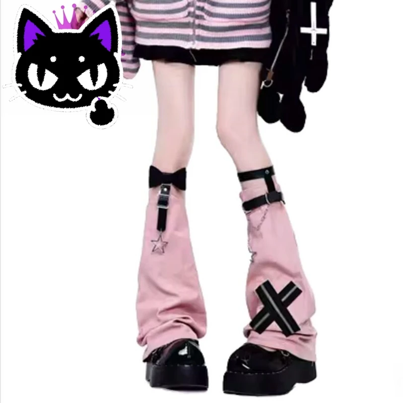 2025 hot sale Harajuku Y2k Black White Pink Grey Bow Leather Buckle Leg Warmers Socks Gothic Punk Cross Star Chain Solid Chic Le
2025 hot sale Harajuku Y2k Black White Pink Grey Bow Leather Buckle Leg Warmers Socks Gothic Punk Cross Star Chain Solid Chic Le