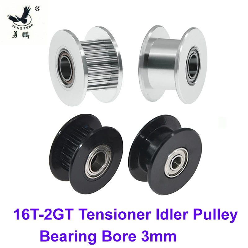 2GT 16 Teeth Synchronous Tensioner Wheel Idler Pulley Bore 3mm with Bearing for GT2 Timing belt Width 6mm 16teeth 16T 3D printer
2GT 16 Teeth Synchronous Tensioner Wheel Idler Pulley Bore 3mm with Bearing for GT2 Timing belt Width 6mm 16teeth 16T 3D printer