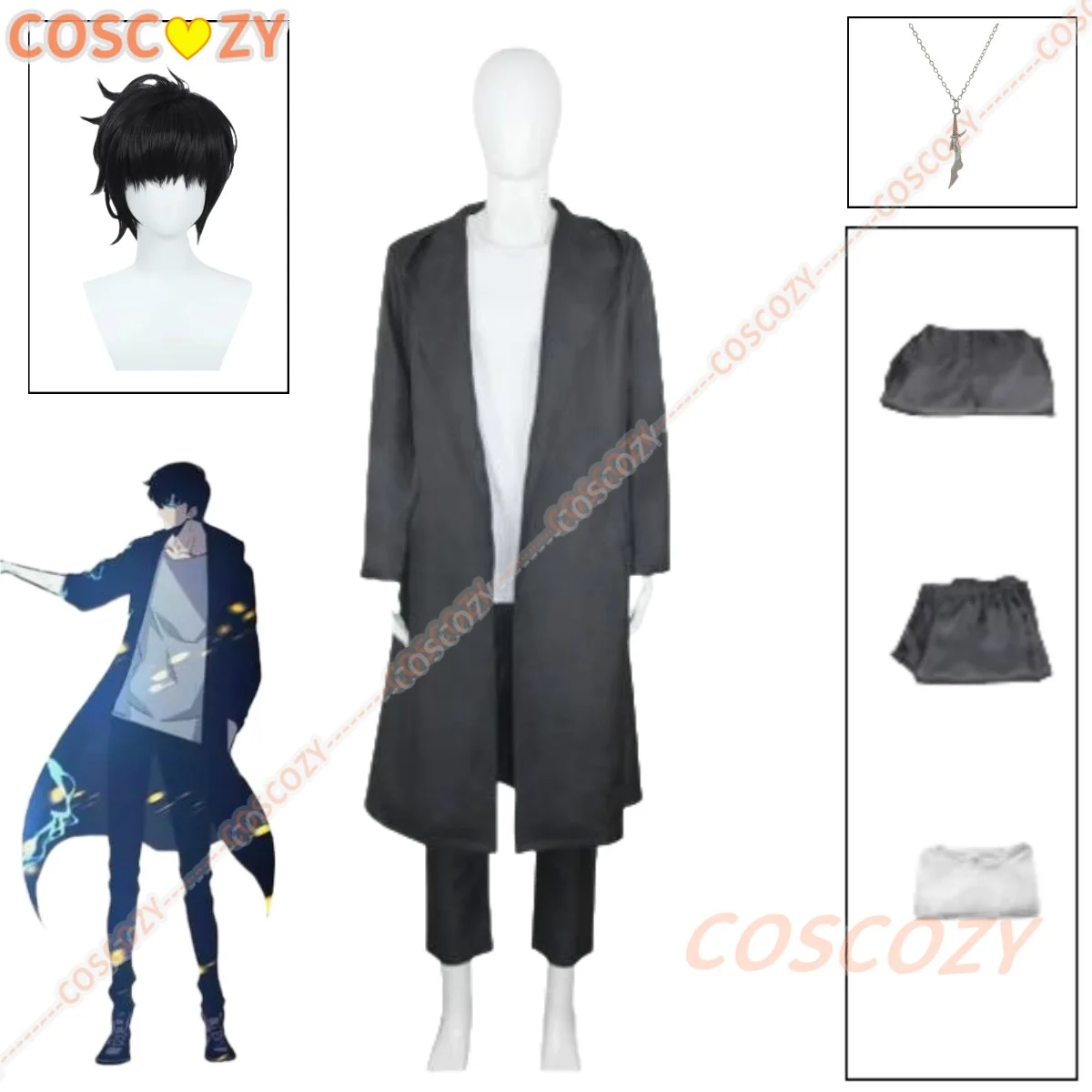 Anime Solo Leveling Sung Jin Woo Cosplay Costume Wig Manhwa Arise from the Shadow Black Trench Hunter Shun Mizushino Outfit
Anime Solo Leveling Sung Jin Woo Cosplay Costume Wig Manhwa Arise from the Shadow Black Trench Hunter Shun Mizushino Outfit