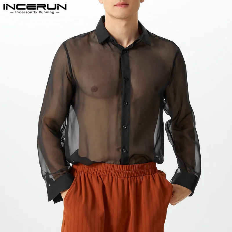 INCERUN 2026 Mesh Shirt Men Lapel See Through Sexy Button Camisa Long Sleeve Transparent Fashion Party Nightclub Men Shirt S-3XL
INCERUN 2026 Mesh Shirt Men Lapel See Through Sexy Button Camisa Long Sleeve Transparent Fashion Party Nightclub Men Shirt S-3XL