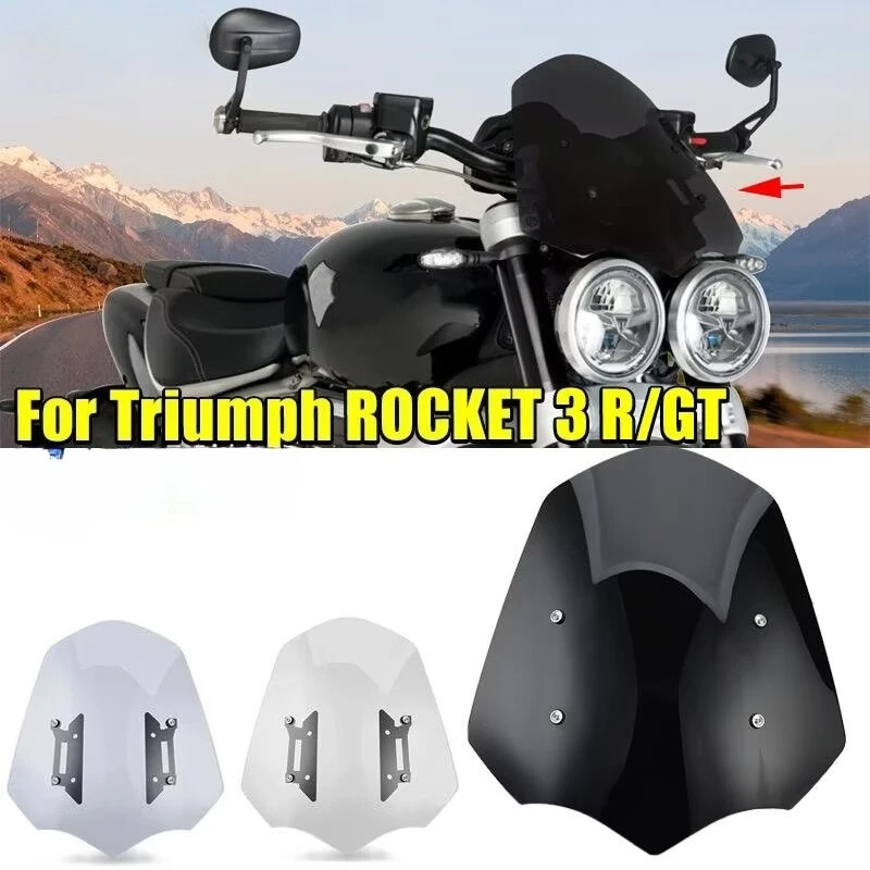 For Triumph Rocket 3 3R 3GT 2020-2023 Motorcycle Windscreen Wind Deflector Shield Screen with Bracket Windshield Accessories
For Triumph Rocket 3 3R 3GT 2020-2023 Motorcycle Windscreen Wind Deflector Shield Screen with Bracket Windshield Accessories