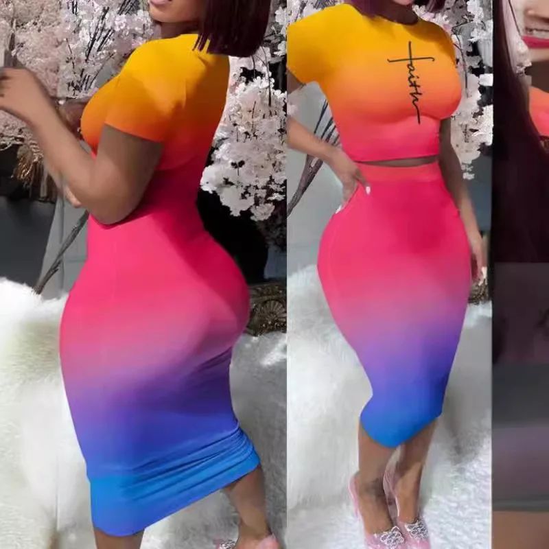 T Shirt Skirt Sets Women Print Two Piece Slim Fit Wrap Hip Skirts Short Sleeve Tops Round Neck Casual Streetwear Summer Beach
T Shirt Skirt Sets Women Print Two Piece Slim Fit Wrap Hip Skirts Short Sleeve Tops Round Neck Casual Streetwear Summer Beach