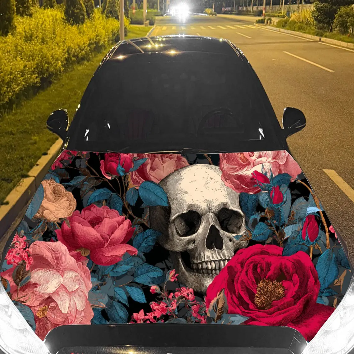 Автомобильная наклейка с черепом и ярким мотивом розы в насыщенной цветовой палитке - острая художественная темная фантазия, эстетичная наклейка на капот автомобиля, водонепроницаемая
Автомобильная наклейка с черепом и ярким мотивом розы в насыщенной цветовой палитке - острая художественная темная фантазия, эстетичная наклейка на капот автомобиля, водонепроницаемая