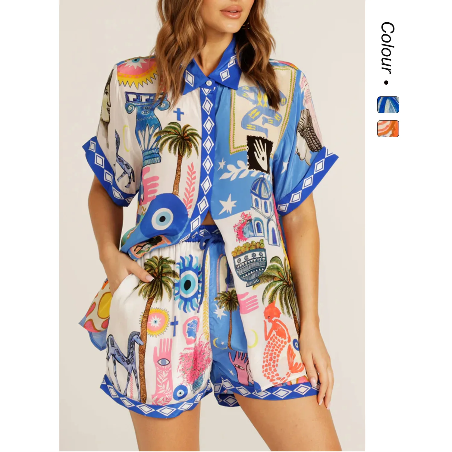 25 Summer Fashion Casual Versatile Positioning Printed Cardigan Shirt Shorts Set 68657 Evening Dresses Sexy Y2k、 Boho
25 Summer Fashion Casual Versatile Positioning Printed Cardigan Shirt Shorts Set 68657 Evening Dresses Sexy Y2k、 Boho