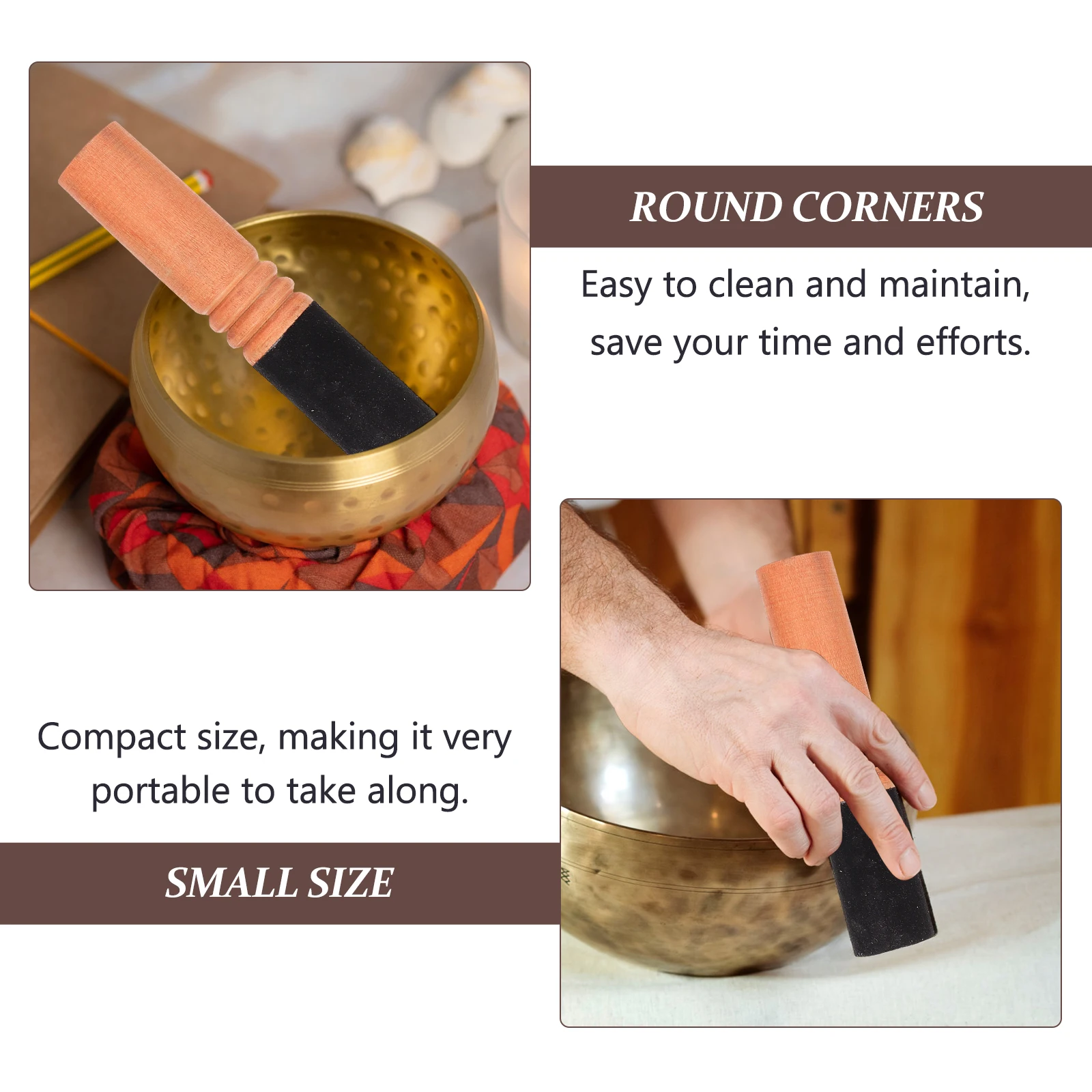 2 Pcs Buddha Sound Bowl Wooden Stick Music Therapy Singing Strikers Mallet Healing Instrument Meditation Practical
2 Pcs Buddha Sound Bowl Wooden Stick Music Therapy Singing Strikers Mallet Healing Instrument Meditation Practical
