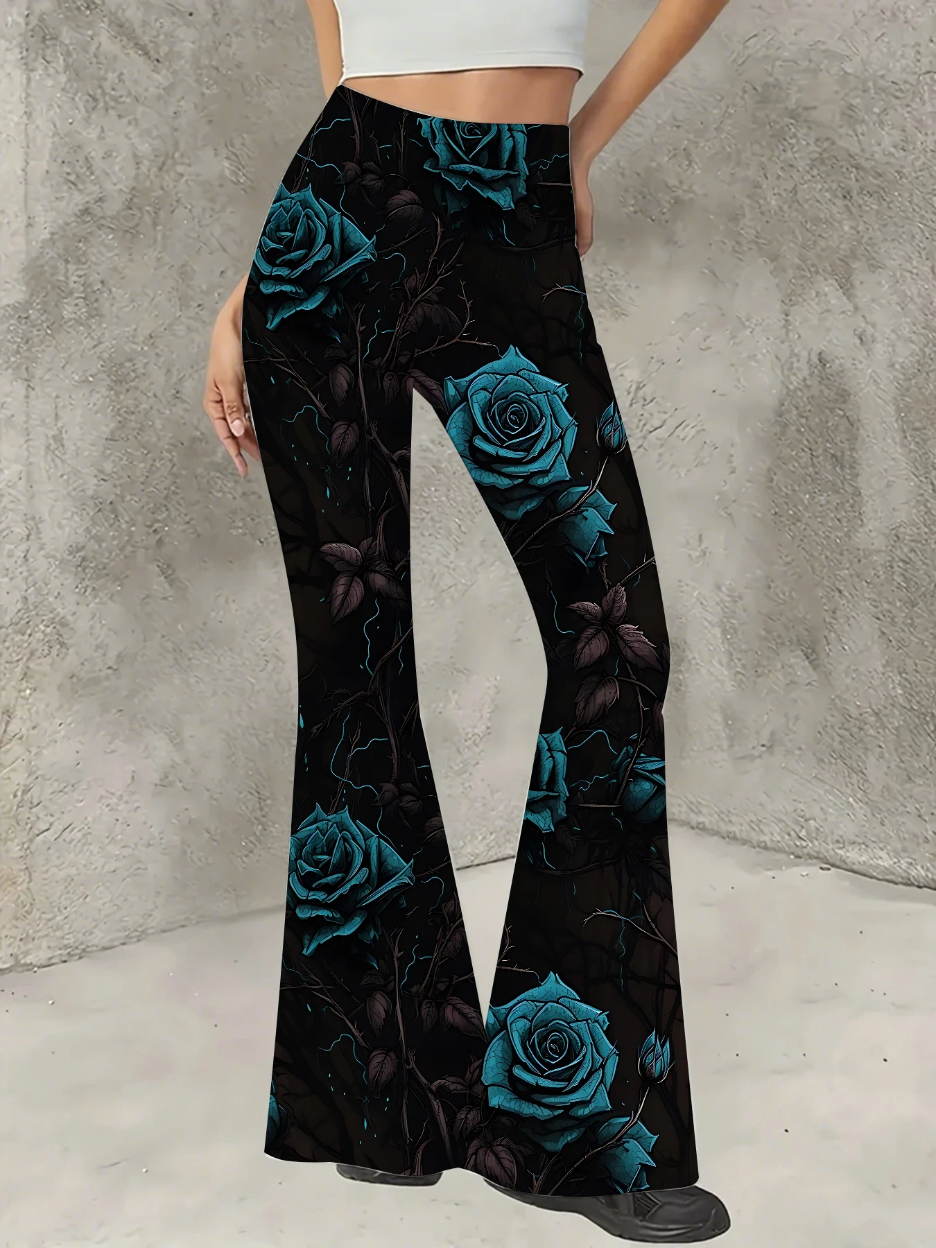 Women's Boho Printed Flare Pants Vintage Knit High Waist Wide Leg Trousers
Women's Boho Printed Flare Pants Vintage Knit High Waist Wide Leg Trousers