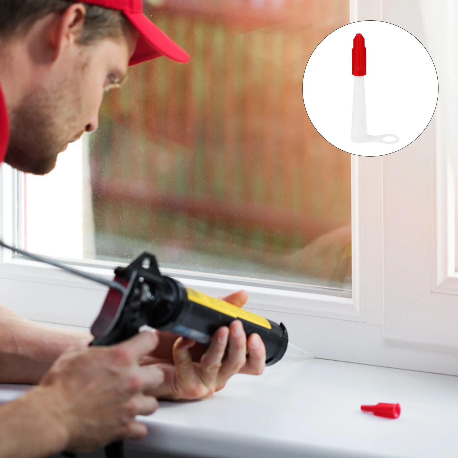 20 Pcs Red Cap Nozzles Set White Caulk Caps Nozzle Caps Nozzle Reusable Silicone Tube Caulk Saver Hardware Gap Sealant 
20 Pcs Red Cap Nozzles Set White Caulk Caps Nozzle Caps Nozzle Reusable Silicone Tube Caulk Saver Hardware Gap Sealant