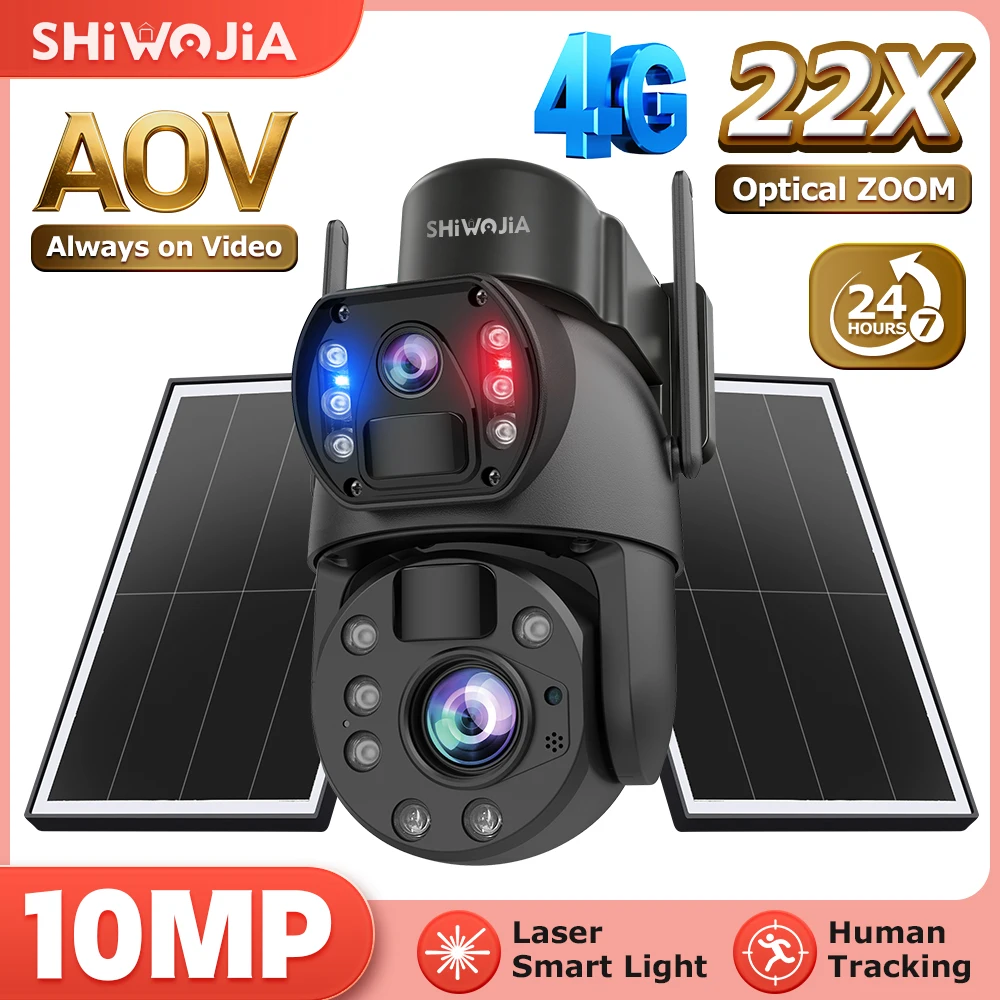 Уличная Wi-Fi камера видеонаблюдения SHIWOJIA 22X ZOOM 10 МП с солнечной панелью, 4G SIM, записью 24/7 и отслеживанием человека PIR
Уличная Wi-Fi камера видеонаблюдения SHIWOJIA 22X ZOOM 10 МП с солнечной панелью, 4G SIM, записью 24/7 и отслеживанием человека PIR