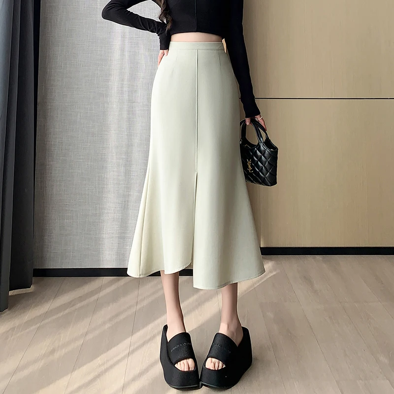 Korean Style New Spring Summer Elegant Irregular Mermaid Skirt Women Fashion High Waist Wrap Hip Long Skirts Ladies Casual Skirt
Korean Style New Spring Summer Elegant Irregular Mermaid Skirt Women Fashion High Waist Wrap Hip Long Skirts Ladies Casual Skirt