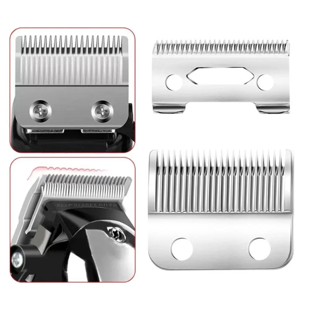 Silver Professional Replacement Blades Hair Trimmer Carton Steel 2 Hole Clipper Blade Universal for Wahl Clipper
Silver Professional Replacement Blades Hair Trimmer Carton Steel 2 Hole Clipper Blade Universal for Wahl Clipper
