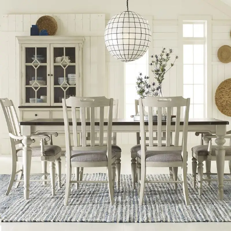 American country long table, solid wood table, retro dining table and chair combination, table ash wood
American country long table, solid wood table, retro dining table and chair combination, table ash wood