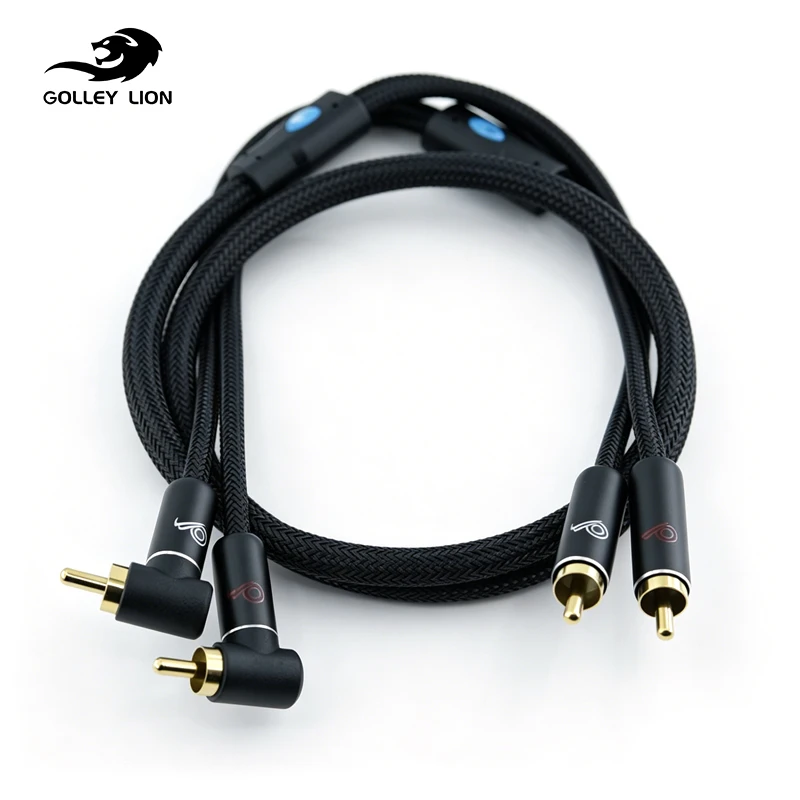 RCA/Phono Cable Straight To Right-Angle Stereo Audio Cable with Black Nylon Braid, for Subwoofer, Amp, HiFi & Home Cinema
RCA/Phono Cable Straight To Right-Angle Stereo Audio Cable with Black Nylon Braid, for Subwoofer, Amp, HiFi & Home Cinema