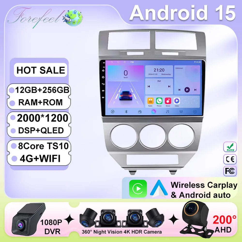Android 15 Car Radio For Dodge Caliber 2007 - 2010 GPS Stereo Carplay Multimedia Player Android Auto Screen 4G Wifi No 2din DVD
Android 15 Car Radio For Dodge Caliber 2007 - 2010 GPS Stereo Carplay Multimedia Player Android Auto Screen 4G Wifi No 2din DVD