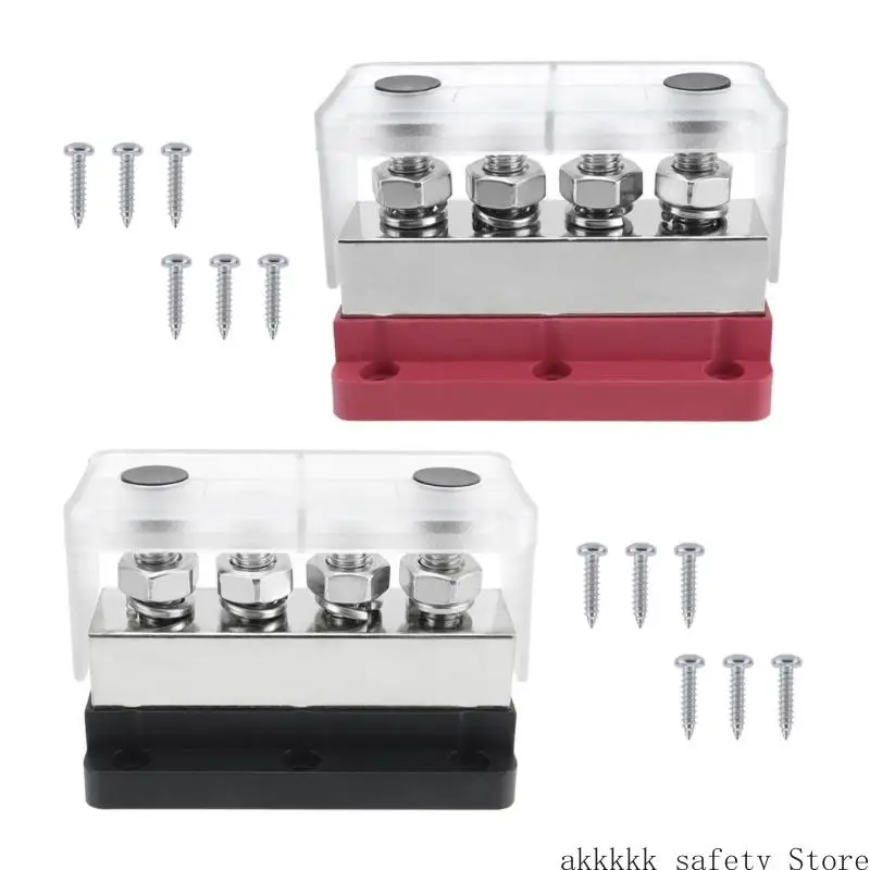 600A Power Distribution Block with Nickel Plated Copper Bus Bar and 4 Studs for Solar and Motorhomes Heavy Equipment Use
600A Power Distribution Block with Nickel Plated Copper Bus Bar and 4 Studs for Solar and Motorhomes Heavy Equipment Use