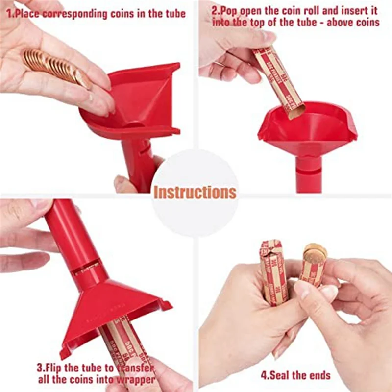 Coin Sorter With Coin Wrappers With 150Pcs Coin Rolls Wrappers Assorted As Shown For All Coins
Coin Sorter With Coin Wrappers With 150Pcs Coin Rolls Wrappers Assorted As Shown For All Coins