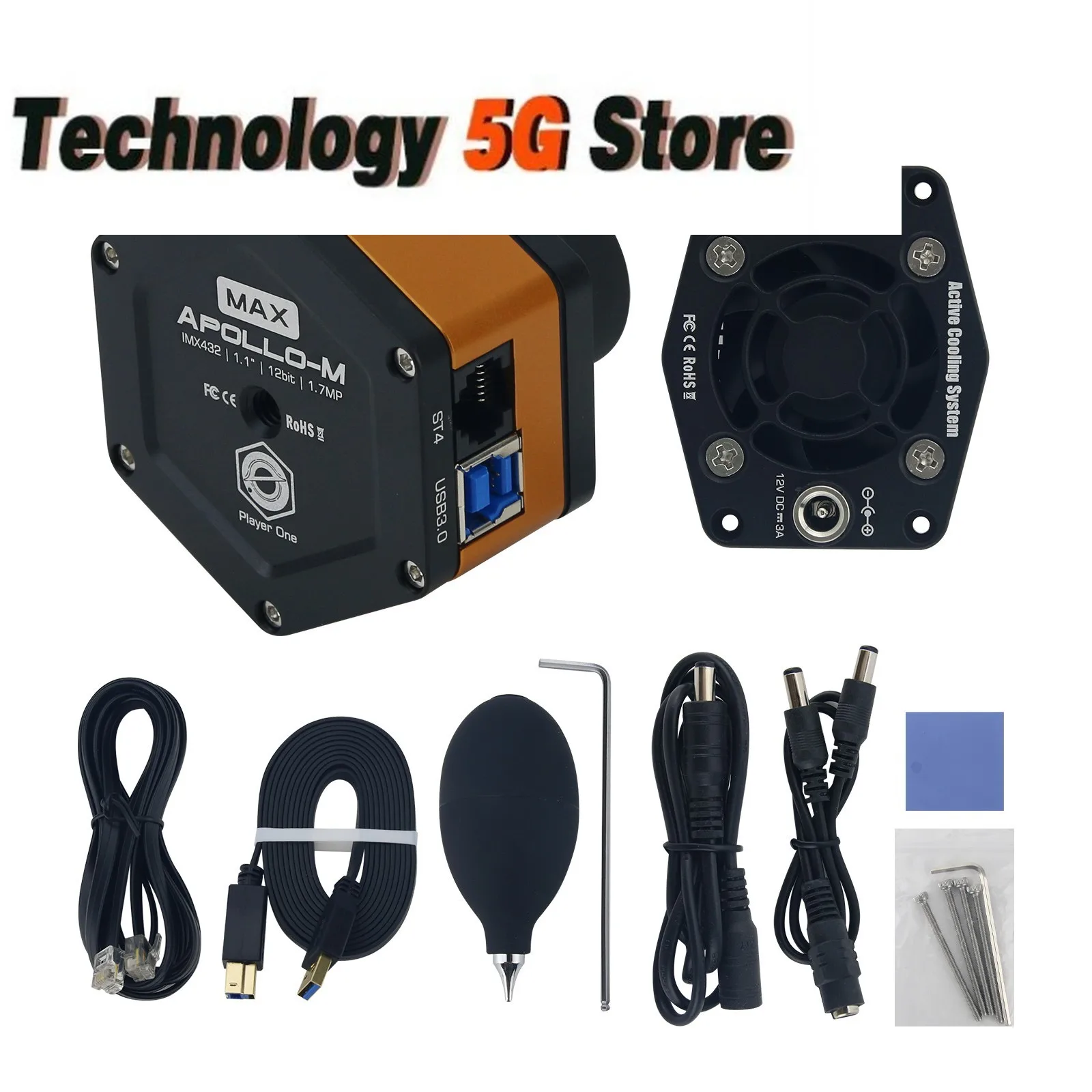 Player One Apollo-M MAX IMX432 1.7MP Solar Mono Camera Astronomical Camera 256M DDR3 (without ACS)
Player One Apollo-M MAX IMX432 1.7MP Solar Mono Camera Astronomical Camera 256M DDR3 (without ACS)