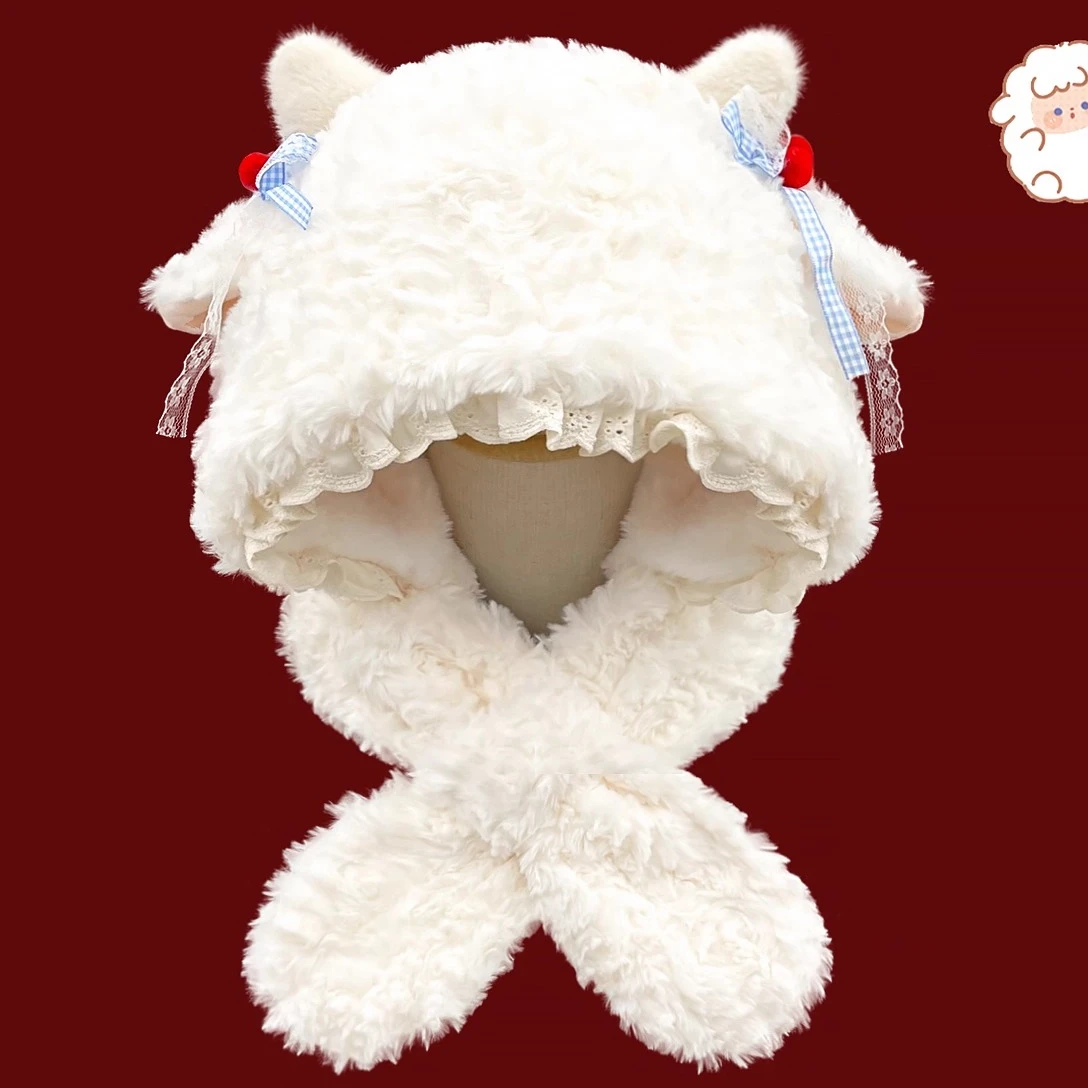 Милая мультяшная маленькая шерстяная флисовая шапка для женщин, зимний шарф, комплект «два в одном» с флисовой подкладкой, теплая студенческая шапка Lei Feng, модная
Милая мультяшная маленькая шерстяная флисовая шапка для женщин, зимний шарф, комплект «два в одном» с флисовой подкладкой, теплая студенческая шапка Lei Feng, модная