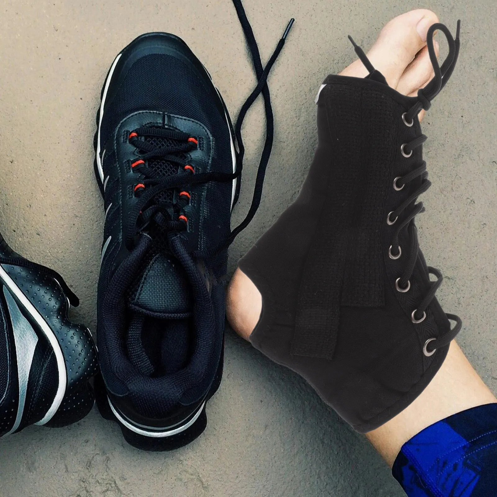 Ankle Brace Lace Up Adjustable Fit Breathable Support Stabilizer for Sports Basketball Volleyball Running Ankle Injury Recovery
Ankle Brace Lace Up Adjustable Fit Breathable Support Stabilizer for Sports Basketball Volleyball Running Ankle Injury Recovery