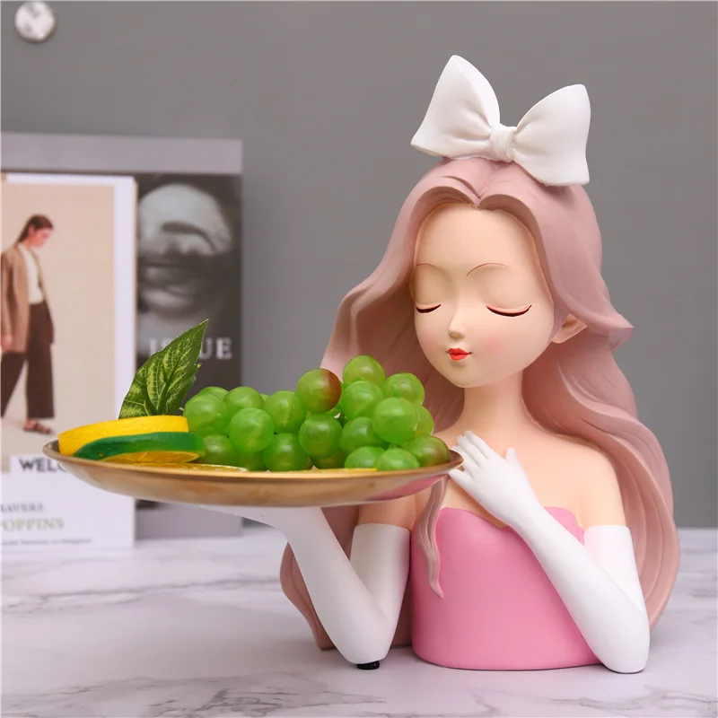 European and American Princess Tray Home Decor Girl Statue Art Ornament Living Room Home Decor Accessories Fairy Birthday Gift
European and American Princess Tray Home Decor Girl Statue Art Ornament Living Room Home Decor Accessories Fairy Birthday Gift