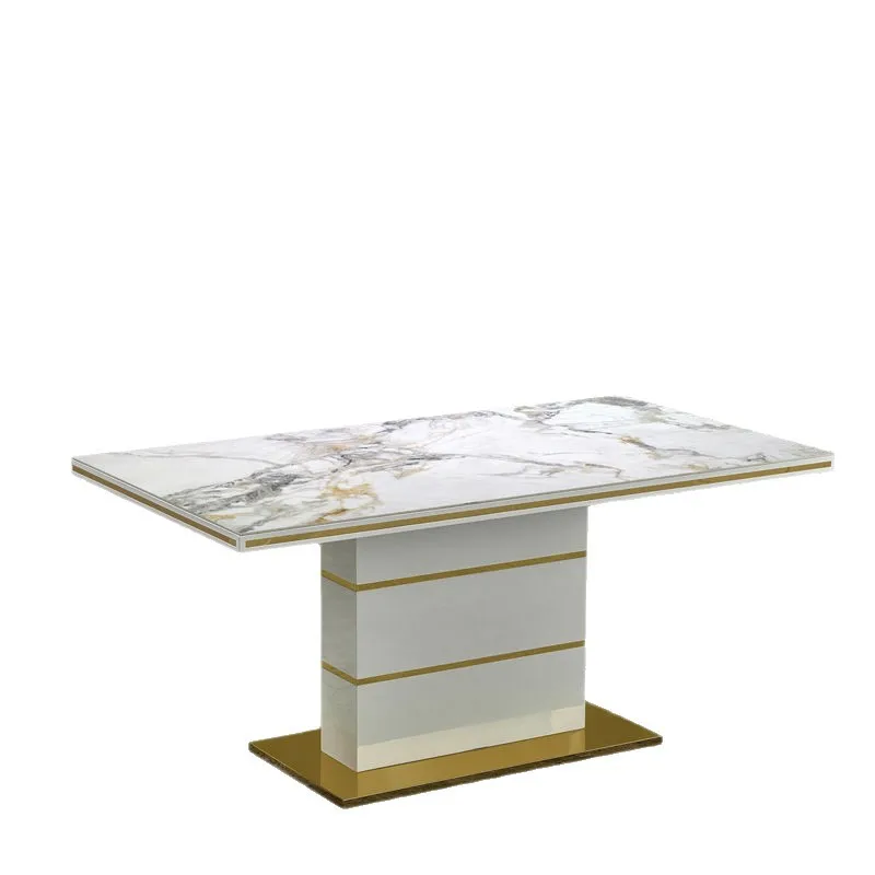 Household dining table and chairs small apartment rectangular rice living room combination dining table
Household dining table and chairs small apartment rectangular rice living room combination dining table